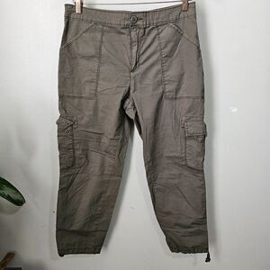 EUC SOCIAL STANDARD BY SANCTUARY STRETCHY CARGO PANTS CAMO GREEN SIZE M WOMENS